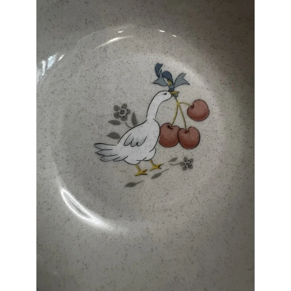 VTG International Tableworks Stoneware Marmalade Goose‎ Soup Cereal Bowl 2 Pc